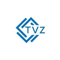 tvz Technologie Brief Logo Design auf Weiß Hintergrund. tvz kreativ Initialen Technologie Brief Logo Konzept. tvz Technologie Brief Design. vektor