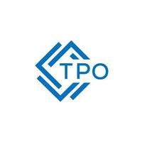 tpo Technologie Brief Logo Design auf Weiß Hintergrund. tpo kreativ Initialen Technologie Brief Logo Konzept. tpo Technologie Brief Design. vektor