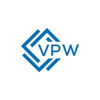 vpw Technologie Brief Logo Design auf Weiß Hintergrund. vpw kreativ Initialen Technologie Brief Logo Konzept. vpw Technologie Brief Design. vektor