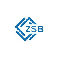 zsb teknologi brev logotyp design på vit bakgrund. zsb kreativ initialer teknologi brev logotyp begrepp. zsb teknologi brev design. vektor