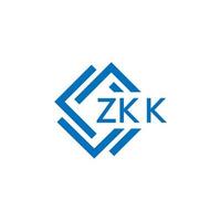 zkk Technologie Brief Logo Design auf Weiß Hintergrund. zkk kreativ Initialen Technologie Brief Logo Konzept. zkk Technologie Brief Design. vektor