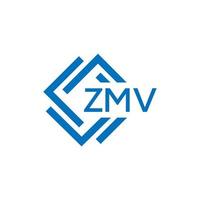 zmv teknologi brev logotyp design på vit bakgrund. zmv kreativ initialer teknologi brev logotyp begrepp. zmv teknologi brev design. vektor