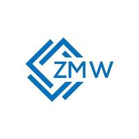 zmw teknologi brev logotyp design på vit bakgrund. zmw kreativ initialer teknologi brev logotyp begrepp. zmw teknologi brev design. vektor