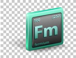 fermium kemiskt element vektor