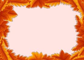 leerer Hintergrund mit Herbstlaubrahmenvorlage vektor