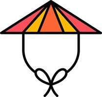 Chinesisch Hut Vektor Symbol