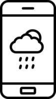 Wetter-App-Vektorsymbol vektor