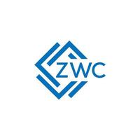 zwc Technologie Brief Logo Design auf Weiß Hintergrund. zwc kreativ Initialen Technologie Brief Logo Konzept. zwc Technologie Brief Design. vektor