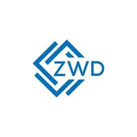 zwd Technologie Brief Logo Design auf Weiß Hintergrund. zwd kreativ Initialen Technologie Brief Logo Konzept. zwd Technologie Brief Design. vektor