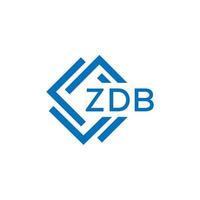 zdb teknologi brev logotyp design på vit bakgrund. zdb kreativ initialer teknologi brev logotyp begrepp. zdb teknologi brev design. vektor