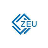 zeu teknologi brev logotyp design på vit bakgrund. zeu kreativ initialer teknologi brev logotyp begrepp. zeu teknologi brev design. vektor