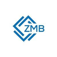 zmb teknologi brev logotyp design på vit bakgrund. zmb kreativ initialer teknologi brev logotyp begrepp. zmb teknologi brev design. vektor