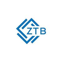 ztb Technologie Brief Logo Design auf Weiß Hintergrund. ztb kreativ Initialen Technologie Brief Logo Konzept. ztb Technologie Brief Design. vektor