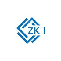 zki teknologi brev logotyp design på vit bakgrund. zki kreativ initialer teknologi brev logotyp begrepp. zki teknologi brev design. vektor