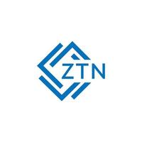 ztn Technologie Brief Logo Design auf Weiß Hintergrund. ztn kreativ Initialen Technologie Brief Logo Konzept. ztn Technologie Brief Design. vektor