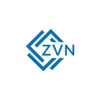 zvn Technologie Brief Logo Design auf Weiß Hintergrund. zvn kreativ Initialen Technologie Brief Logo Konzept. zvn Technologie Brief Design. vektor