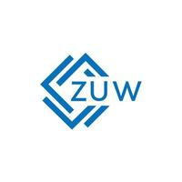 zuw Technologie Brief Logo Design auf Weiß Hintergrund. zuw kreativ Initialen Technologie Brief Logo Konzept. zuw Technologie Brief Design. vektor