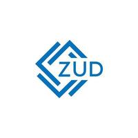 zud teknologi brev logotyp design på vit bakgrund. zud kreativ initialer teknologi brev logotyp begrepp. zud teknologi brev design. vektor