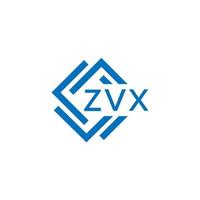 zvx teknologi brev logotyp design på vit bakgrund. zvx kreativ initialer teknologi brev logotyp begrepp. zvx teknologi brev design. vektor