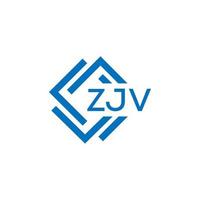 zjv Technologie Brief Logo Design auf Weiß Hintergrund. zjv kreativ Initialen Technologie Brief Logo Konzept. zjv Technologie Brief Design. vektor