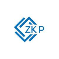 zkp Technologie Brief Logo Design auf Weiß Hintergrund. zkp kreativ Initialen Technologie Brief Logo Konzept. zkp Technologie Brief Design. vektor