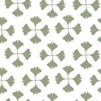 ginko biloba blommig sömlös mönster med gingko leaves.vector bakgrund. ginko biloba sömlös mönster med elegant löv i grön färger, trendig bakgrund vektor