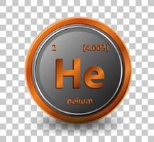 helium kemiskt element vektor