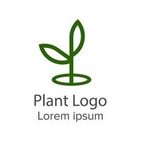 Pflanze abstrakt Logo Design Illustration zum das Unternehmen vektor