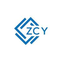 zcy teknologi brev logotyp design på vit bakgrund. zcy kreativ initialer teknologi brev logotyp begrepp. zcy teknologi brev design. vektor