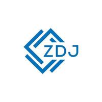 zdj teknologi brev logotyp design på vit bakgrund. zdj kreativ initialer teknologi brev logotyp begrepp. zdj teknologi brev design. vektor