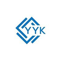 yyk Technologie Brief Logo Design auf Weiß Hintergrund. yyk kreativ Initialen Technologie Brief Logo Konzept. yyk Technologie Brief Design. vektor