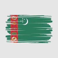 turkmenistan flagga borsta vektor