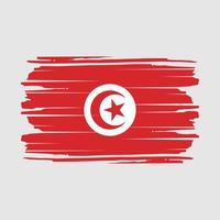 tunisien flagga borsta vektor