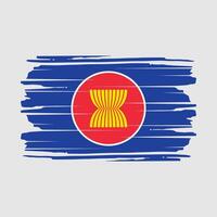 asean flag pinselvektor vektor