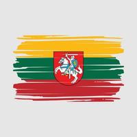 Bürste Vektor der litauischen Flagge