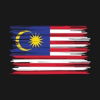 Bürste der malaysischen Flagge vektor