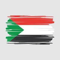 sudan flagga borsta vektor