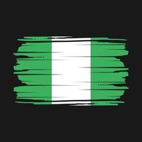 nigeria flagga borsta vektor