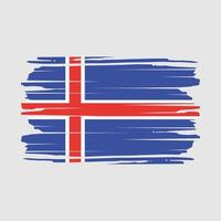 island flagga borsta vektor