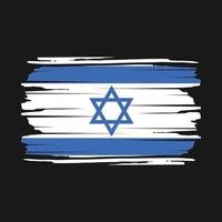 Pinselvektor der israelischen Flagge vektor