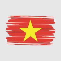 vietnam flagga borsta vektor