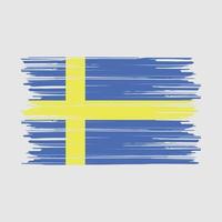 schweden flagge bürste vektor