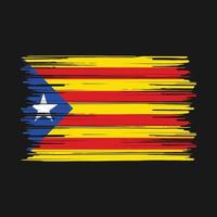 catalonia flagga borsta vektor