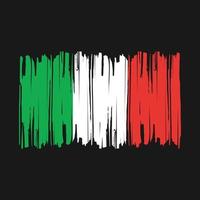 italien flag pinsel vektor illustration