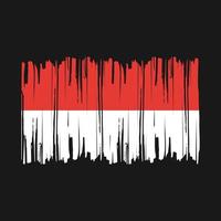indonesien flagga borsta vektor illustration