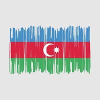 aserbaidschan flag pinsel vektor illustration
