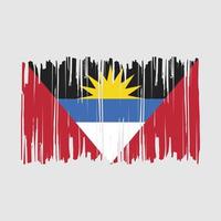 antigua flag pinsel vektor illustration