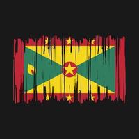 Grenada-Flagge-Pinsel-Vektor-Illustration vektor