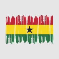 ghana flag pinsel vektor illustration