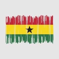 ghana flagga borsta vektor illustration